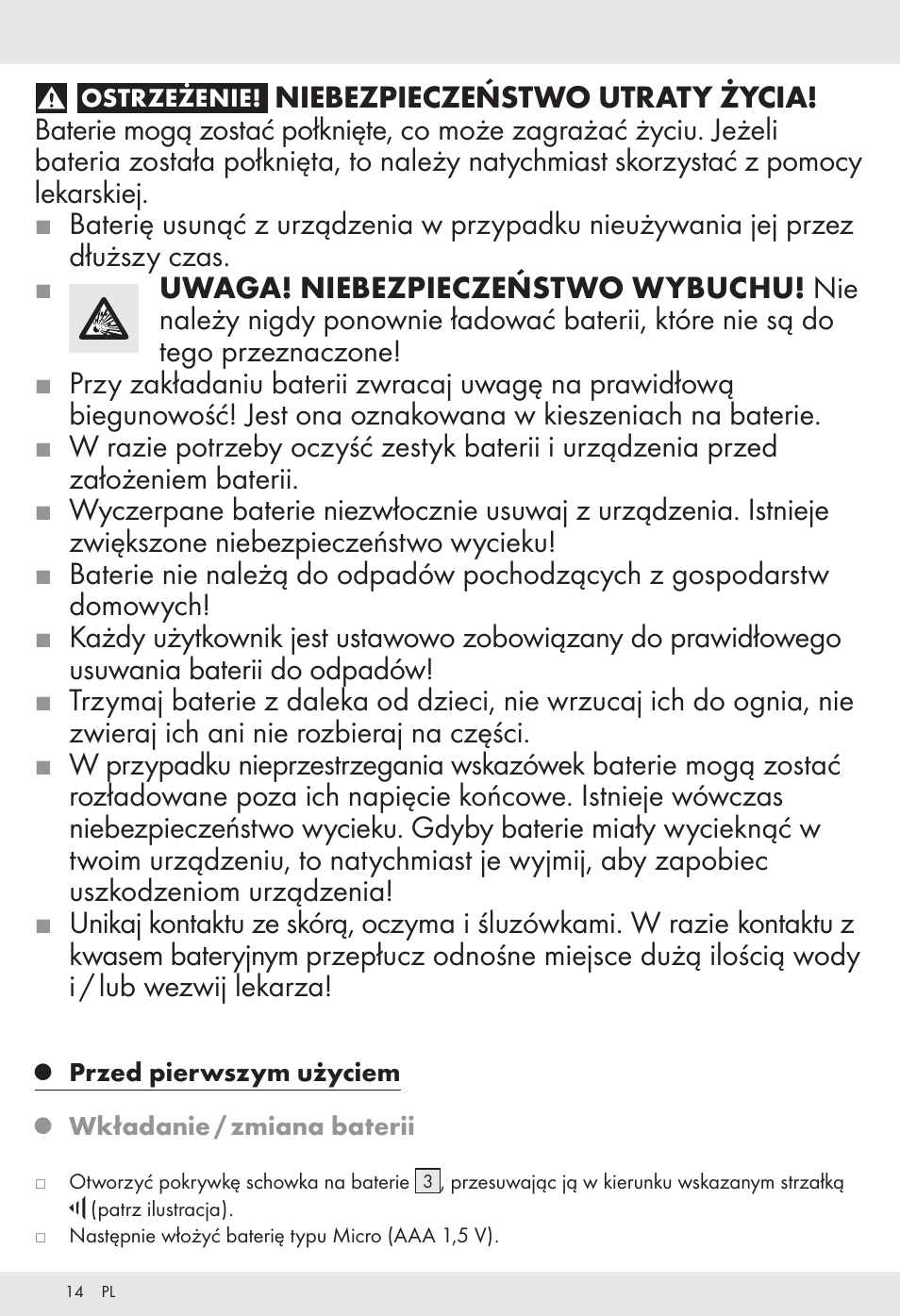 Tronic H12276 User Manual | Page 14 / 48