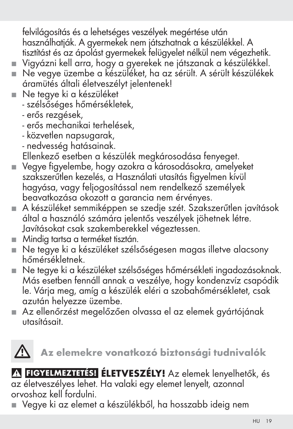 Tronic H12276 User Manual | Page 19 / 48