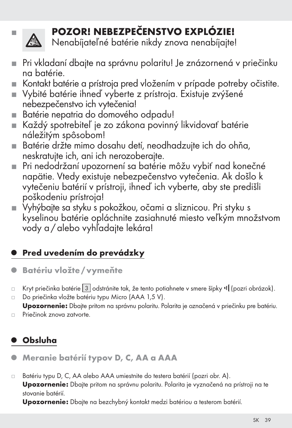 Tronic H12276 User Manual | Page 39 / 48