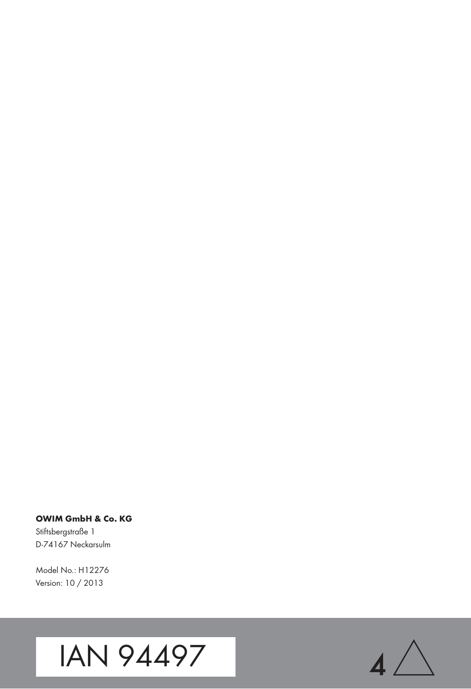 Tronic H12276 User Manual | Page 48 / 48