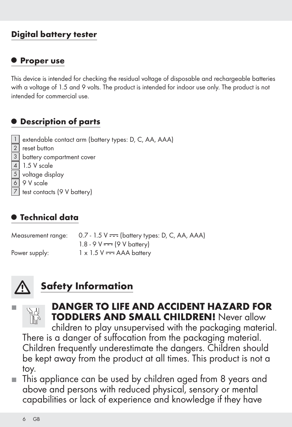 Tronic H12276 User Manual | Page 6 / 48