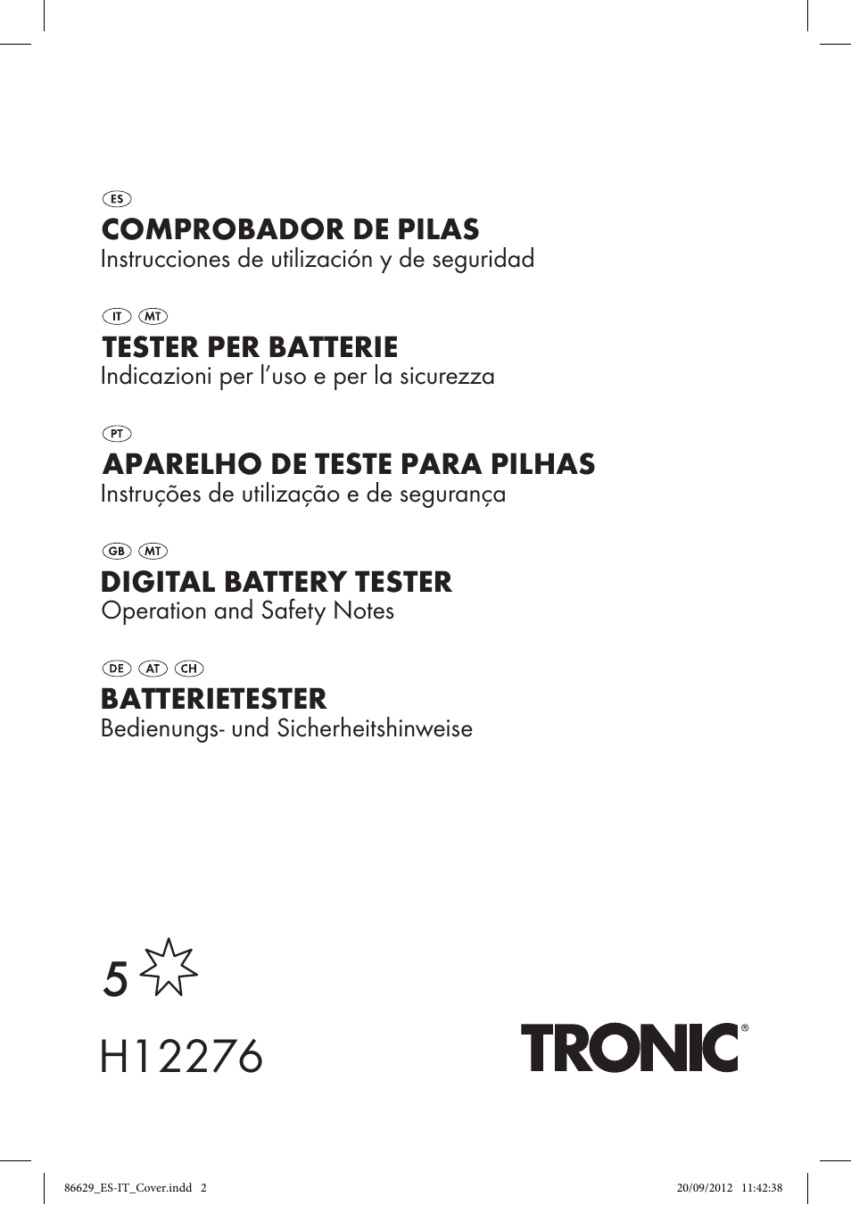 Tronic H12276 User Manual | 30 pages