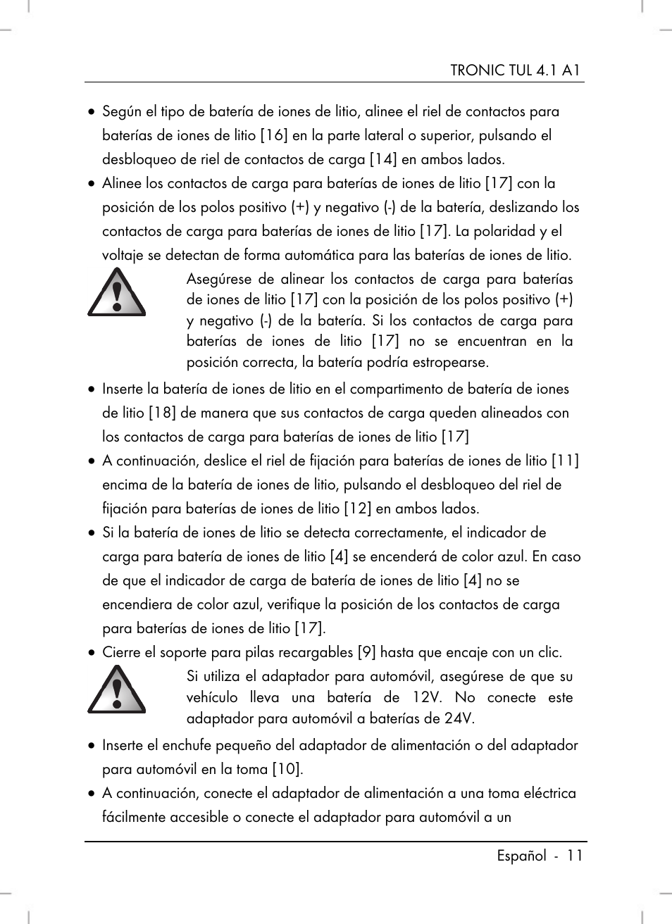 Tronic TUL 4.1 A1 User Manual | Page 13 / 80