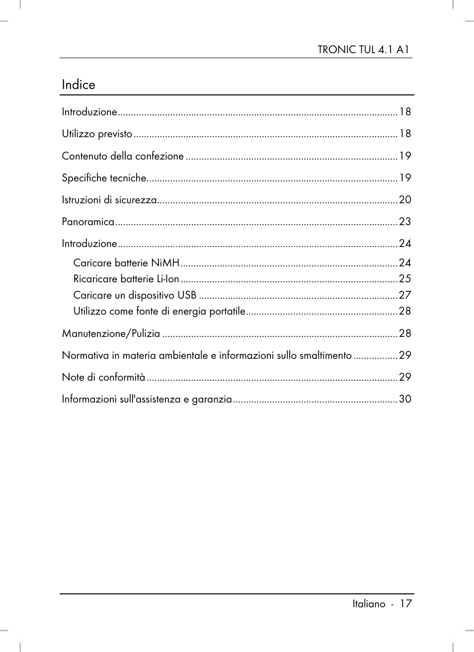 Tronic TUL 4.1 A1 User Manual | Page 19 / 80