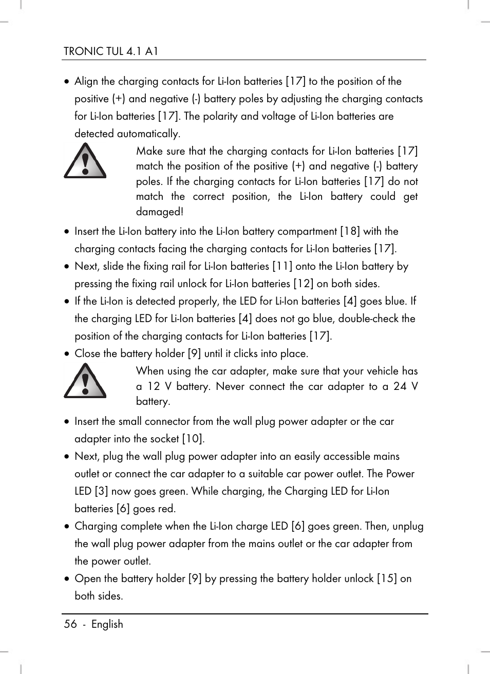 Tronic TUL 4.1 A1 User Manual | Page 58 / 80