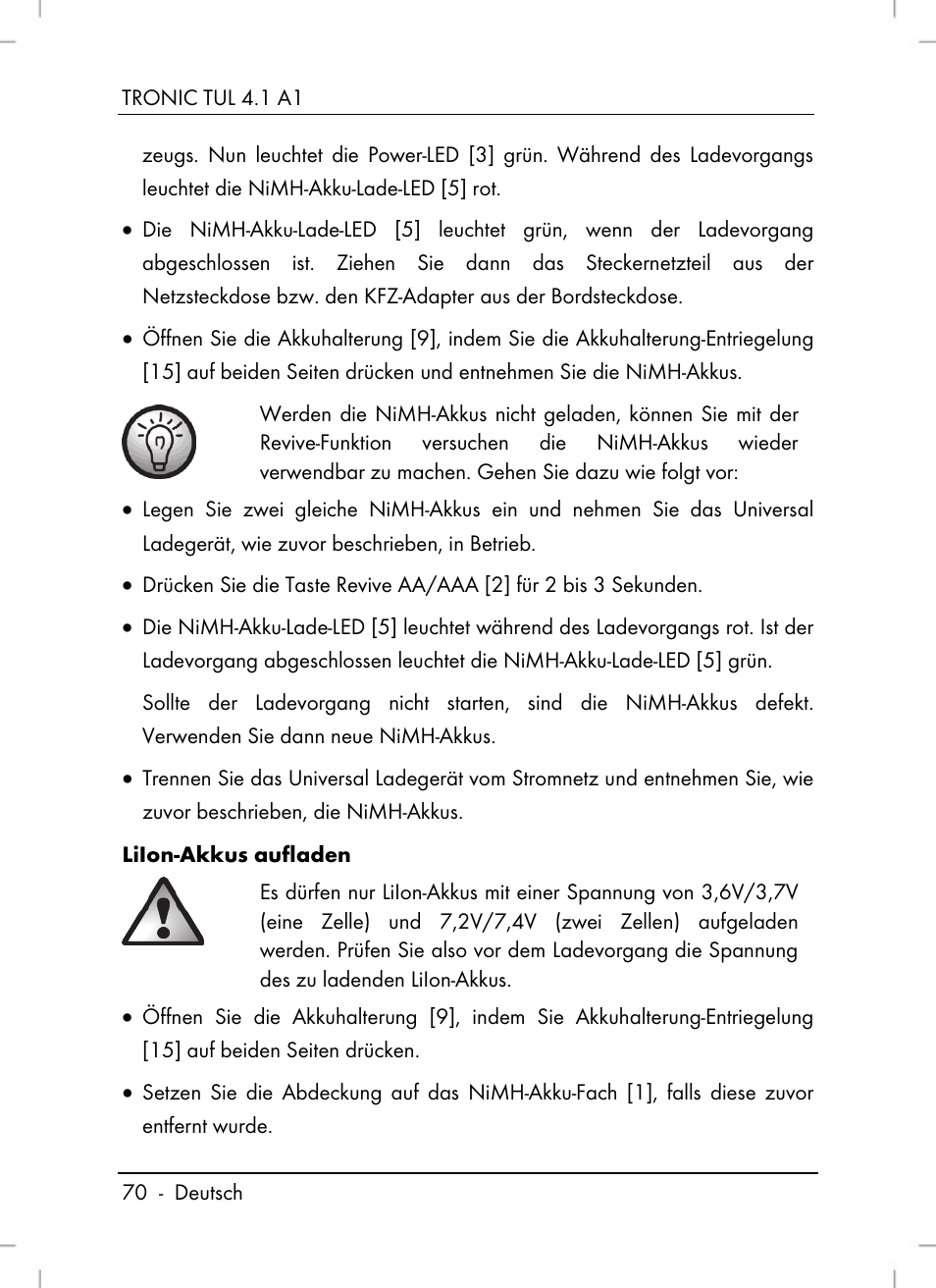 Tronic TUL 4.1 A1 User Manual | Page 72 / 80