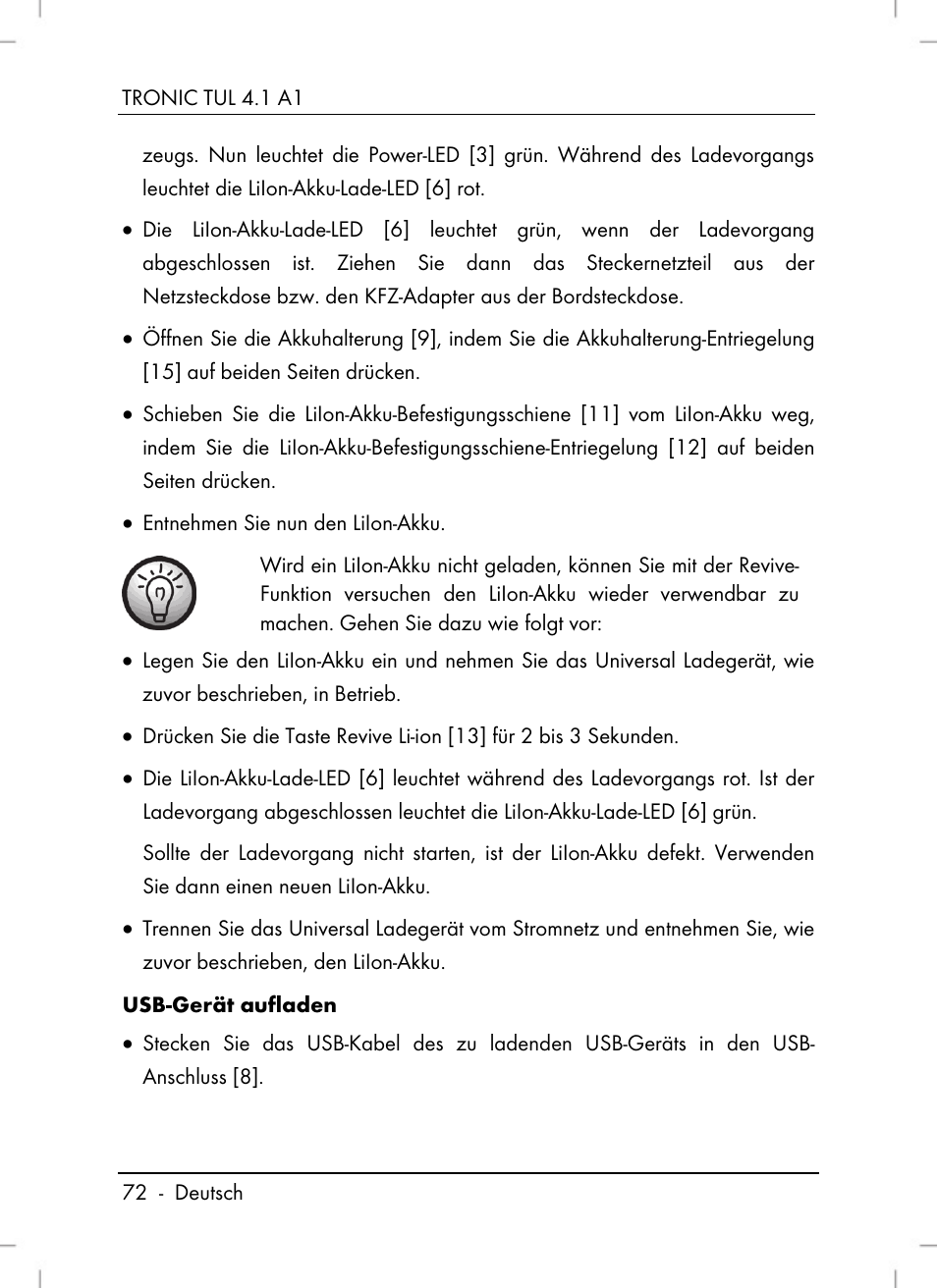 Tronic TUL 4.1 A1 User Manual | Page 74 / 80