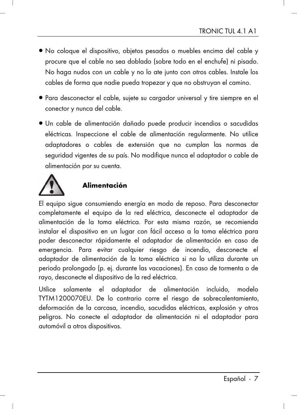 Tronic TUL 4.1 A1 User Manual | Page 9 / 80