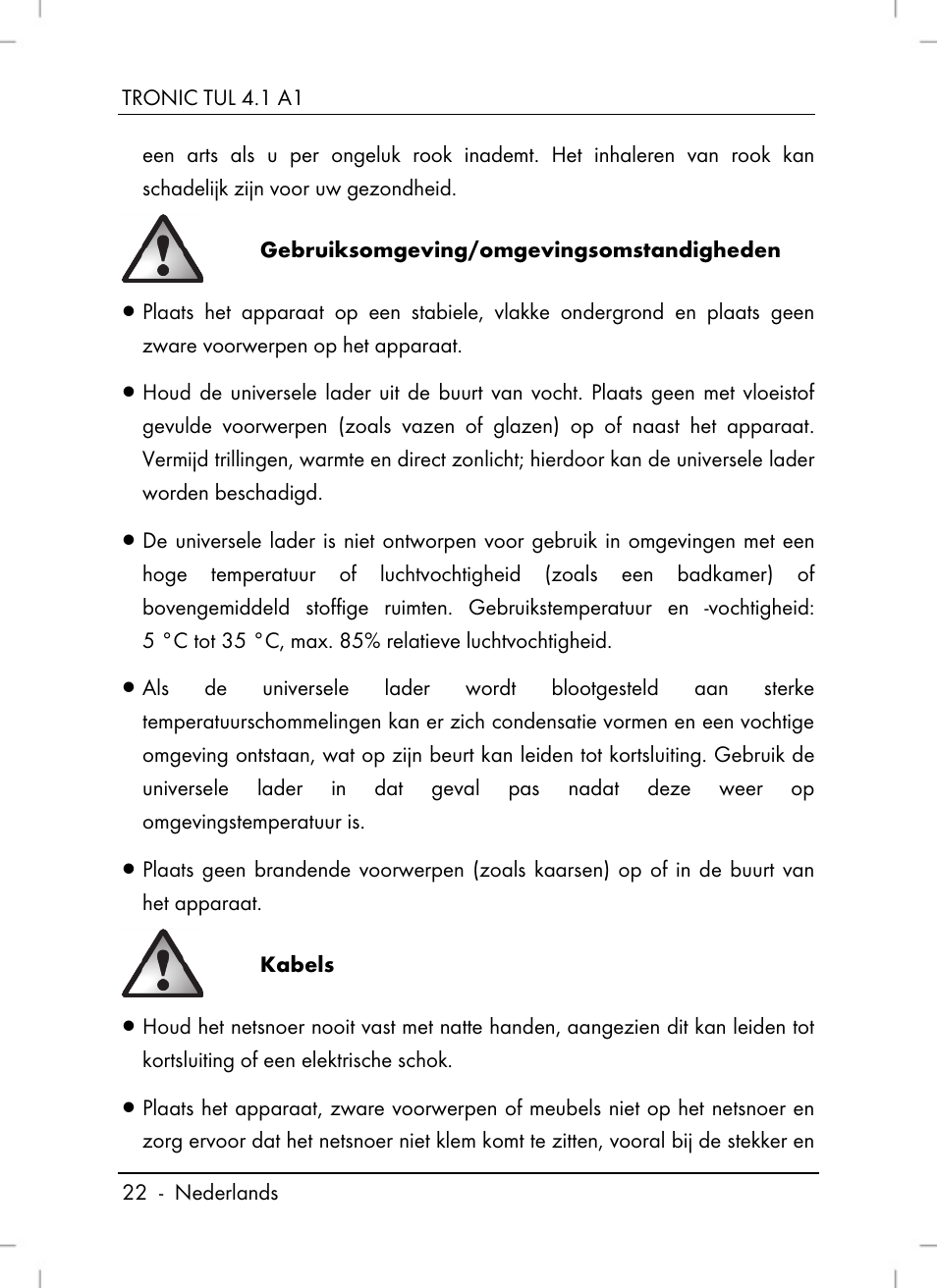 Tronic TUL 4.1 A1 User Manual | Page 24 / 66