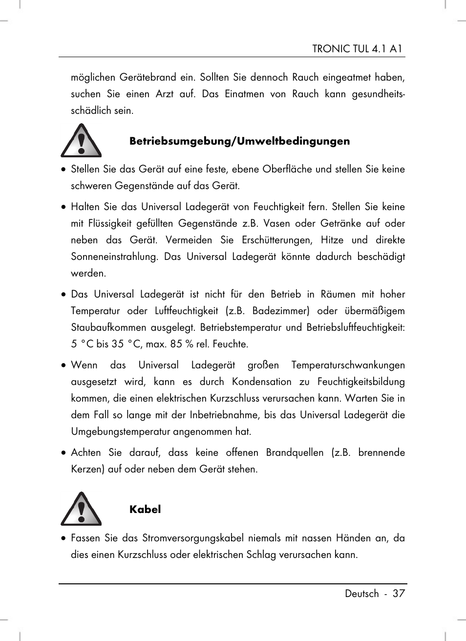 Tronic TUL 4.1 A1 User Manual | Page 39 / 66