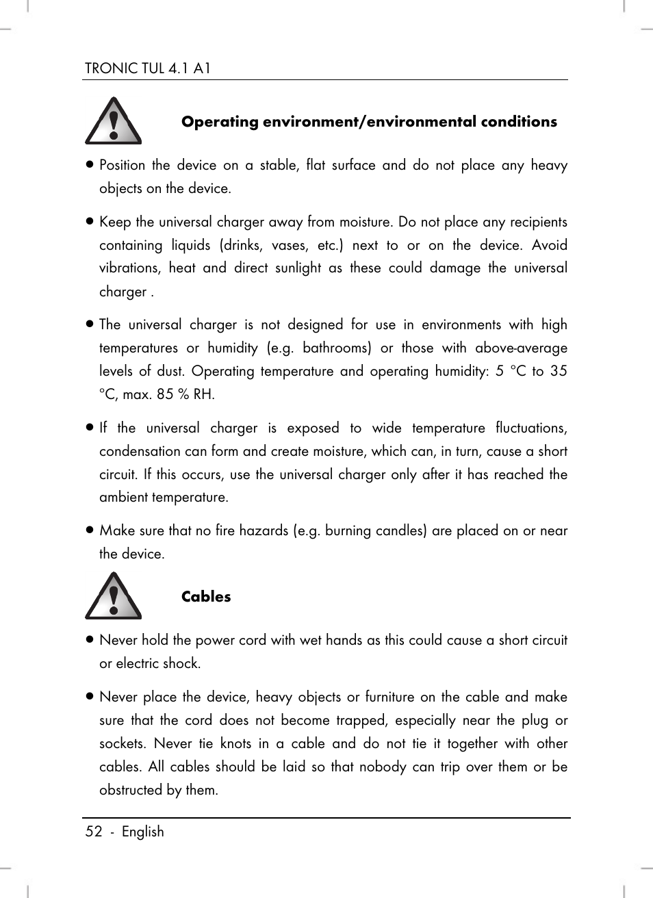 Tronic TUL 4.1 A1 User Manual | Page 54 / 66