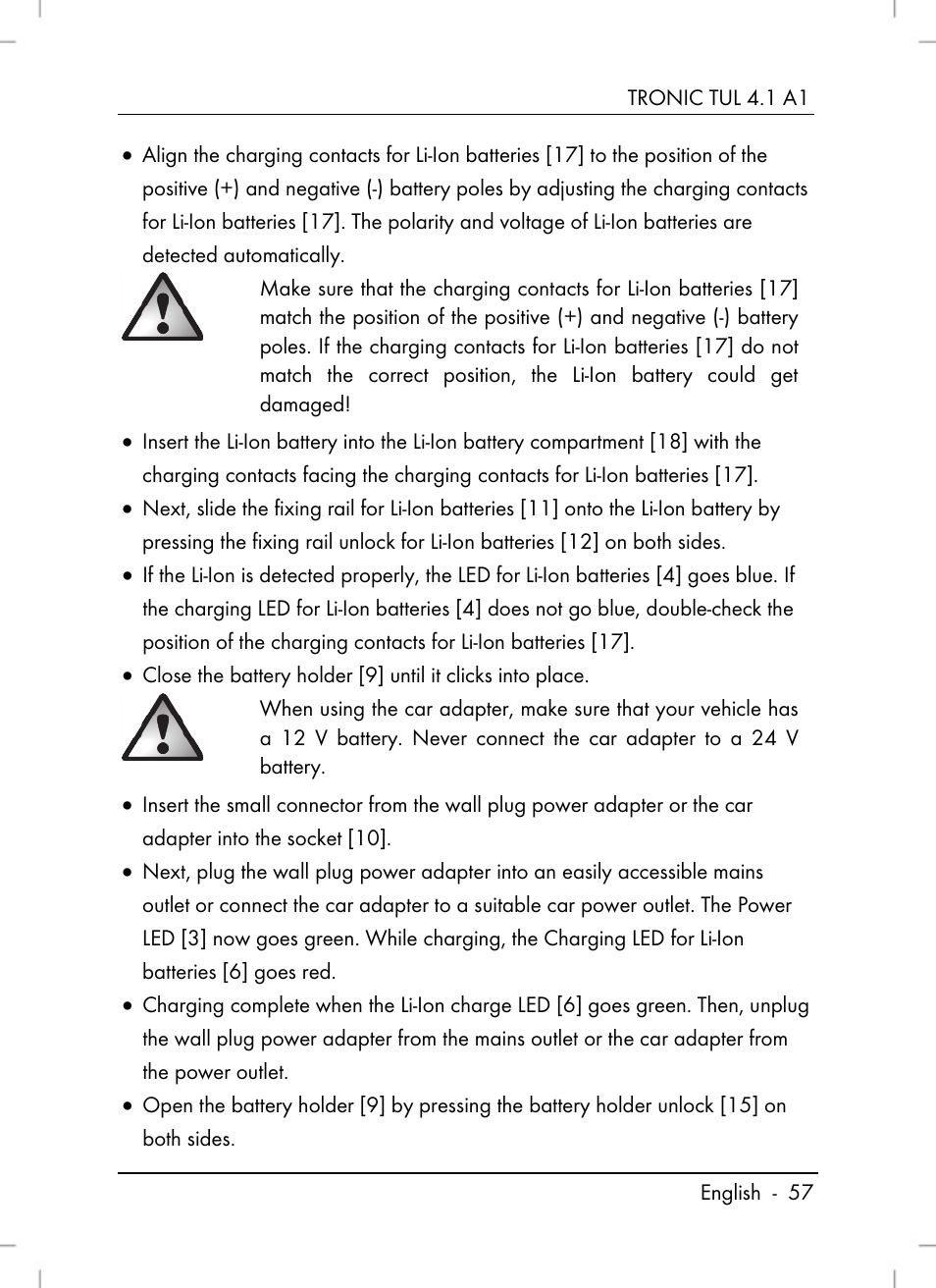 Tronic TUL 4.1 A1 User Manual | Page 59 / 66