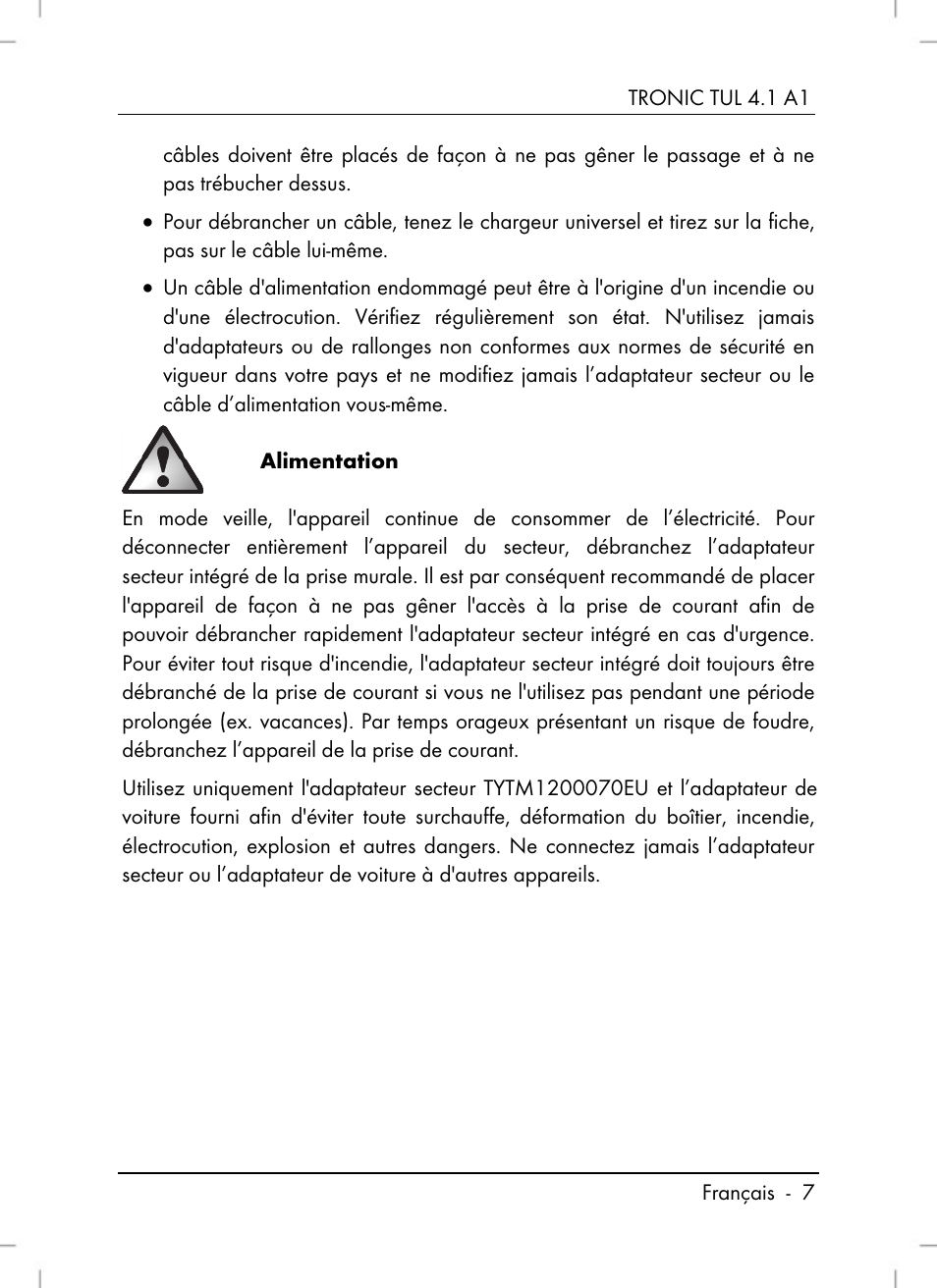 Tronic TUL 4.1 A1 User Manual | Page 9 / 66