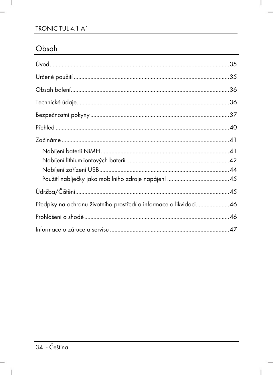 Tronic TUL 4.1 A1 User Manual | Page 36 / 80