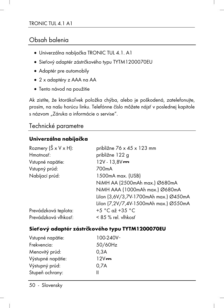 Tronic TUL 4.1 A1 User Manual | Page 52 / 80