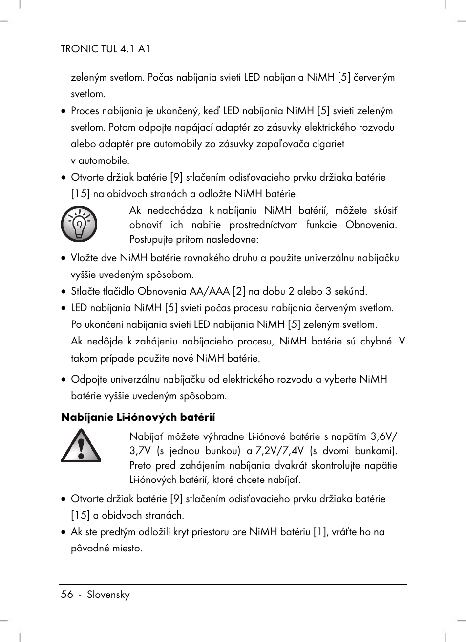 Tronic TUL 4.1 A1 User Manual | Page 58 / 80