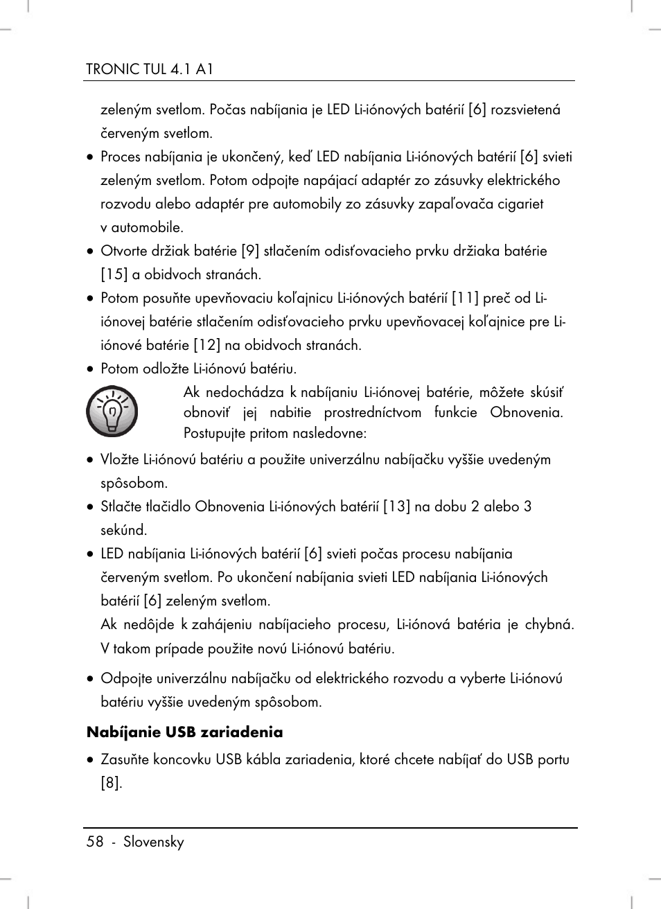 Tronic TUL 4.1 A1 User Manual | Page 60 / 80