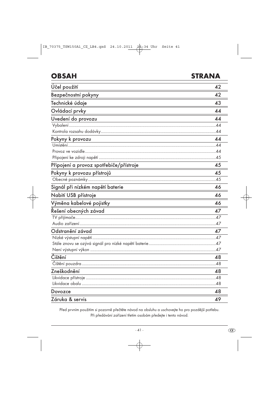 Tronic TSW 150 A1 User Manual | Page 43 / 72