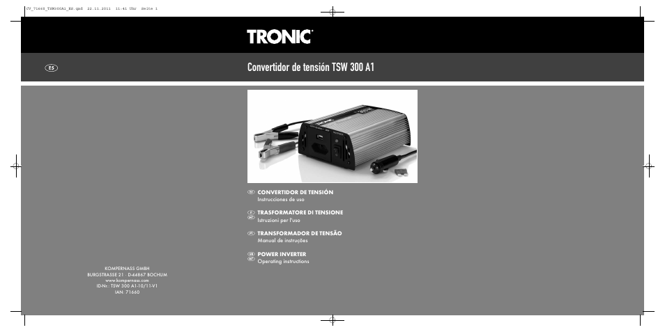 Tronic TSW 300 A1 User Manual | 42 pages