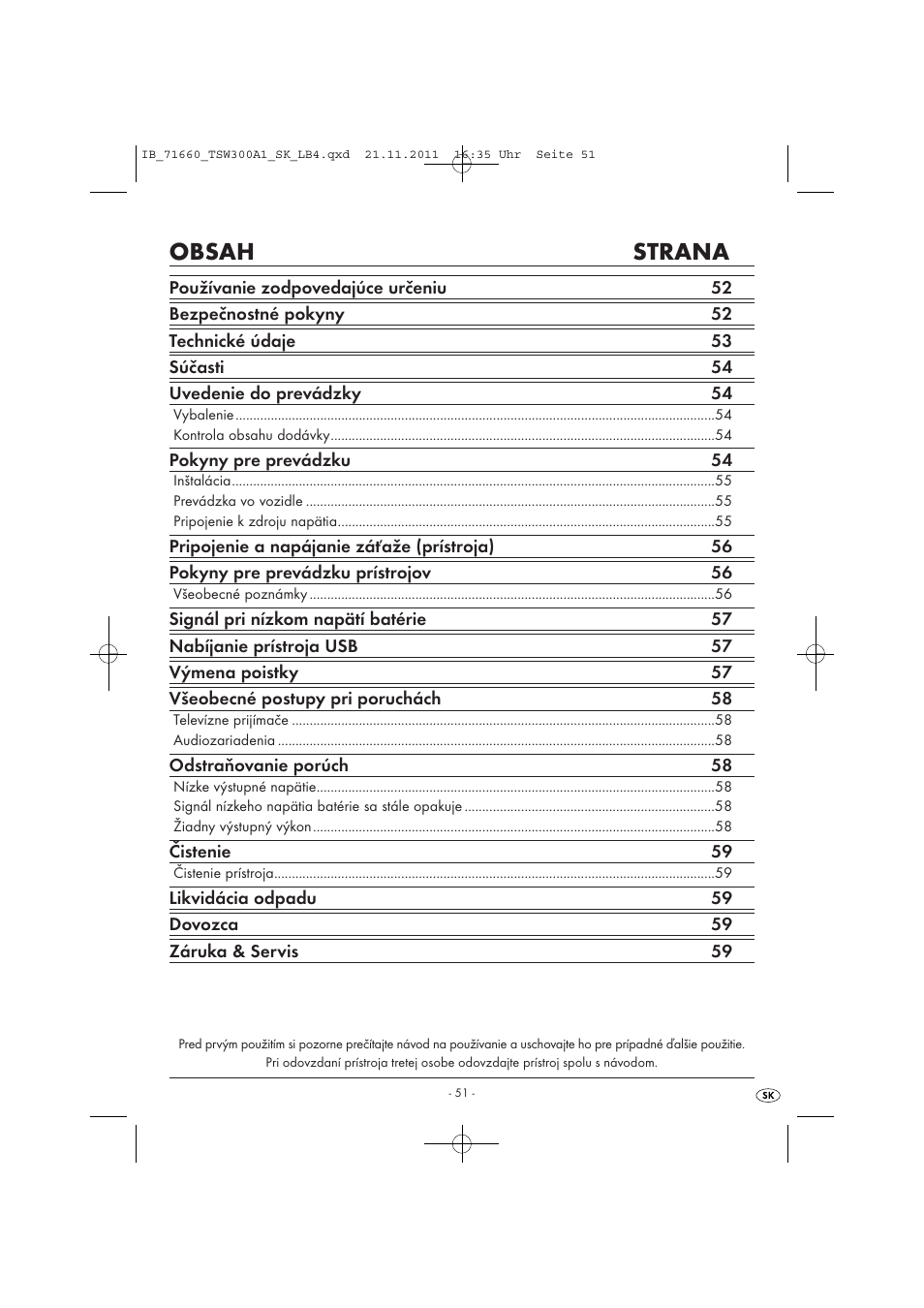Tronic TSW 300 A1 User Manual | Page 53 / 72