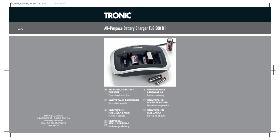 Tronic TLG 500 B1 User Manual | 57 pages
