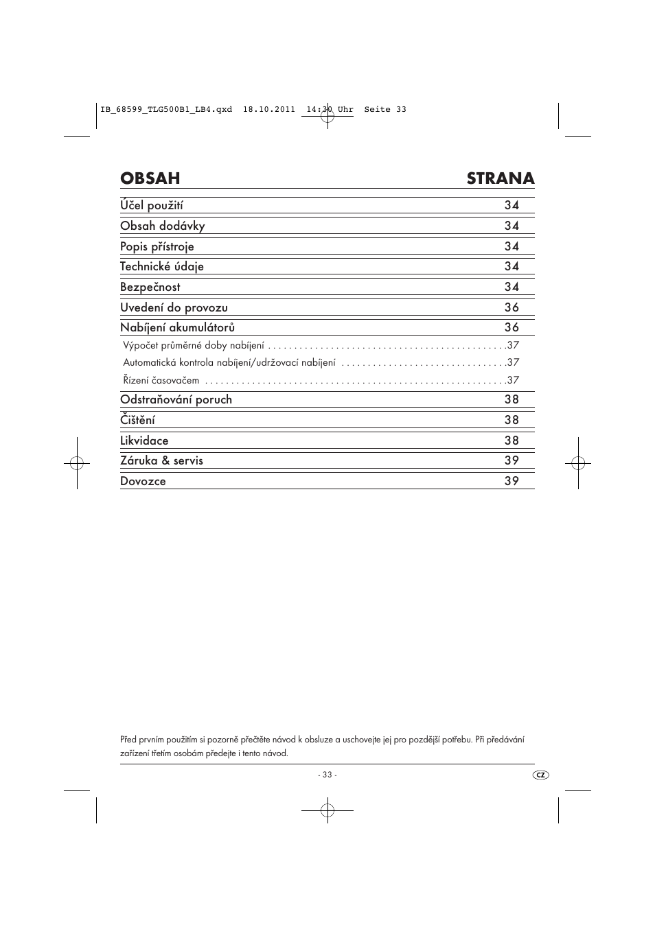 Tronic TLG 500 B1 User Manual | Page 35 / 57