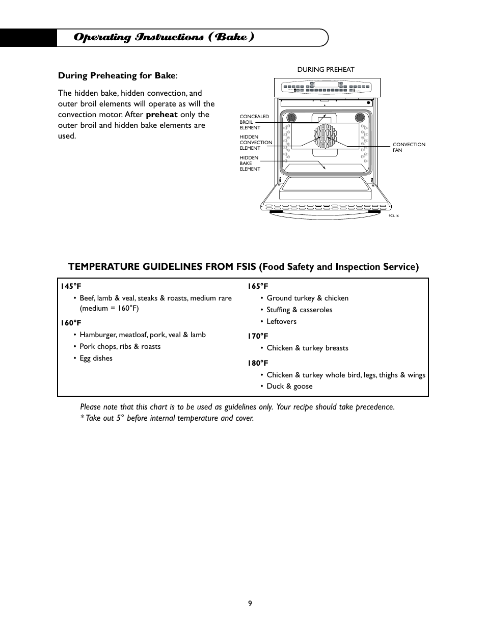 Operating instructions (bake) | DCS WO-227WT User Manual | Page 10 / 30