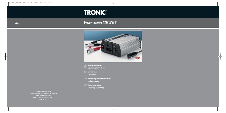 Tronic TSW 300 A1 User Manual | 42 pages