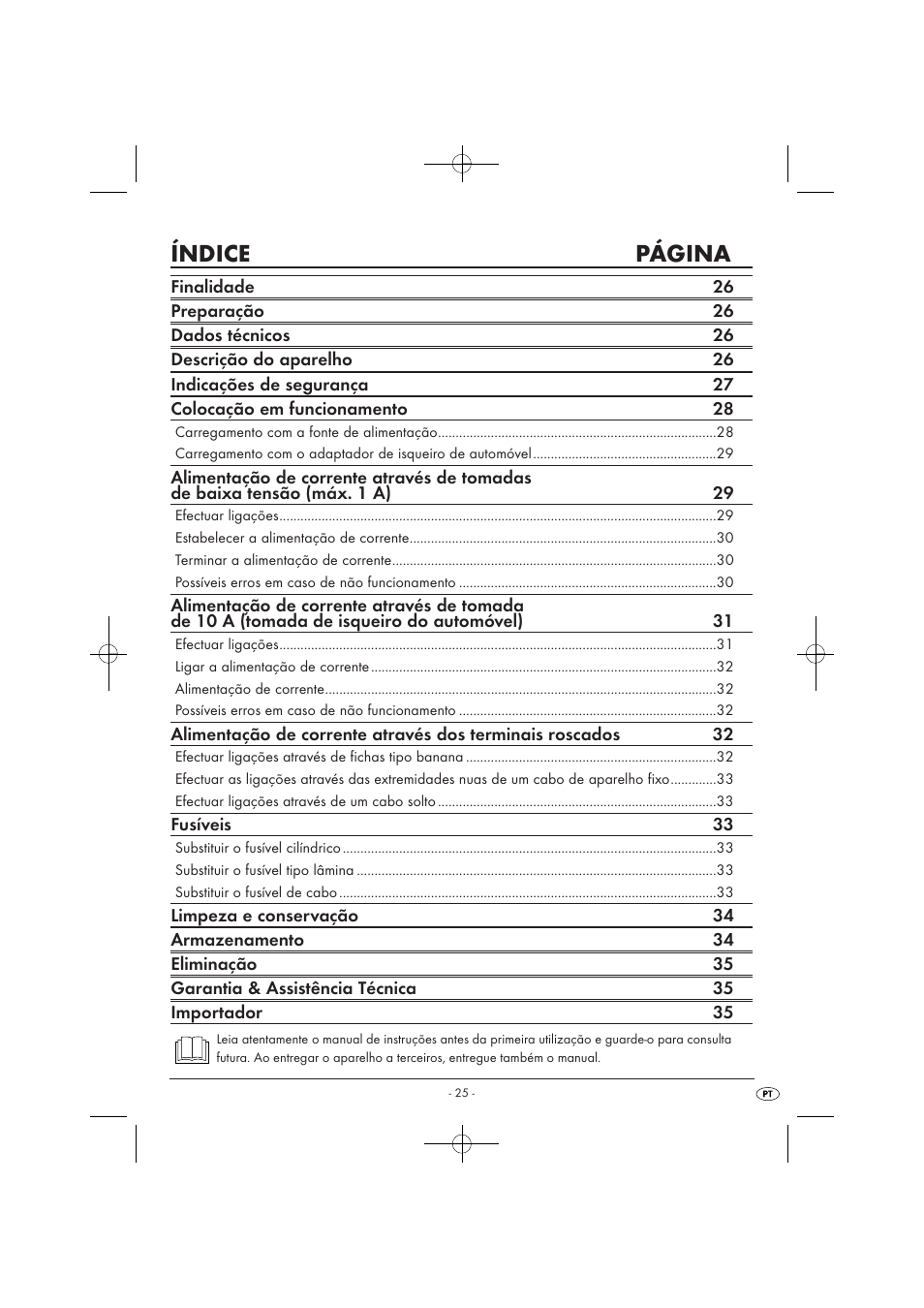 Índice página | Tronic KH 3002 User Manual | Page 27 / 62