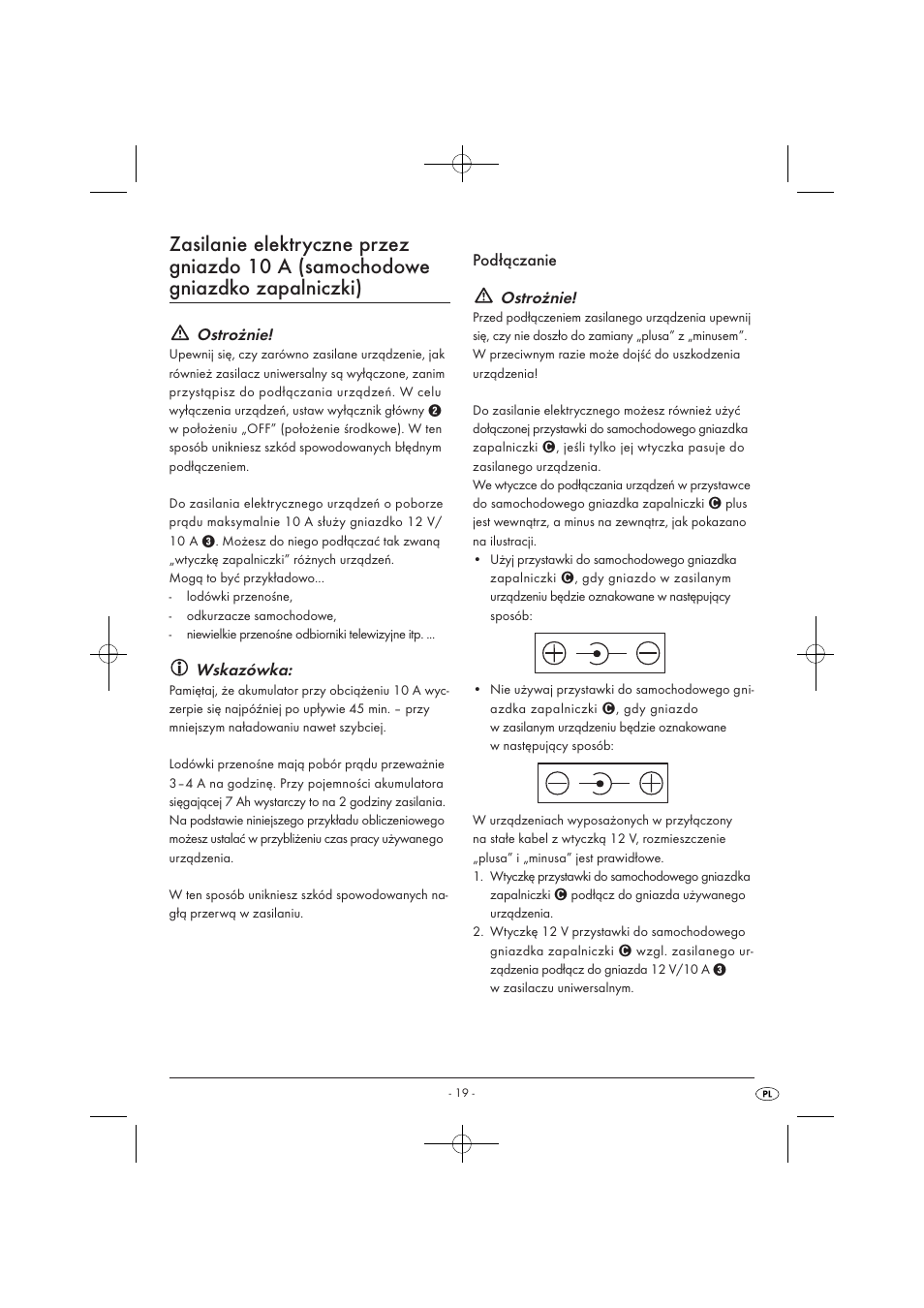 Ostrożnie, Wskazówka, Podłączanie ostrożnie | Tronic KH 3002 User Manual | Page 21 / 98