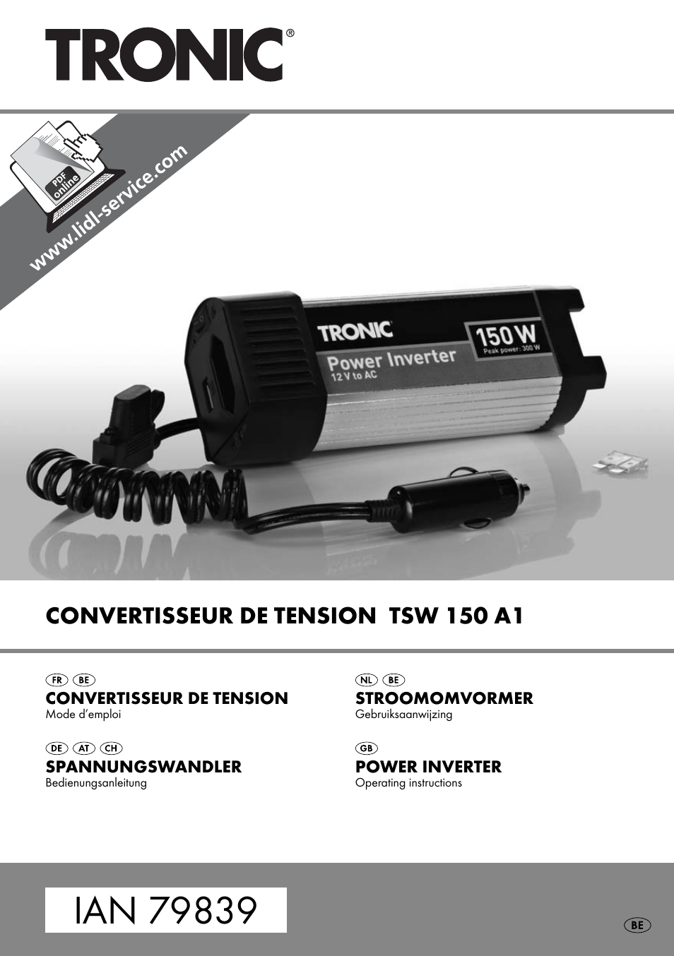 Tronic TSW 150 A1 User Manual | 43 pages