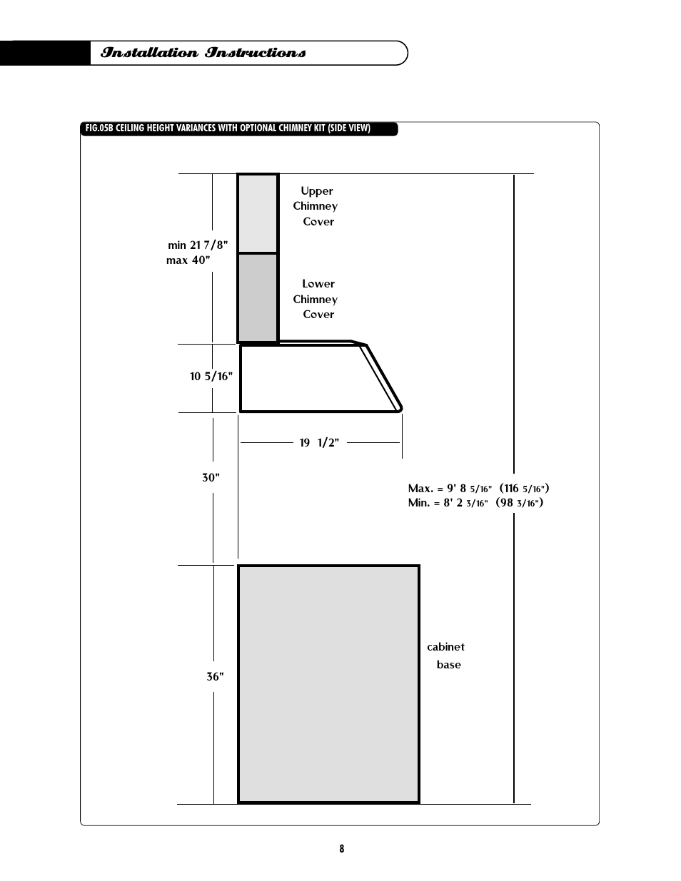 Installation instructions | DCS EH-30SS User Manual | Page 9 / 18