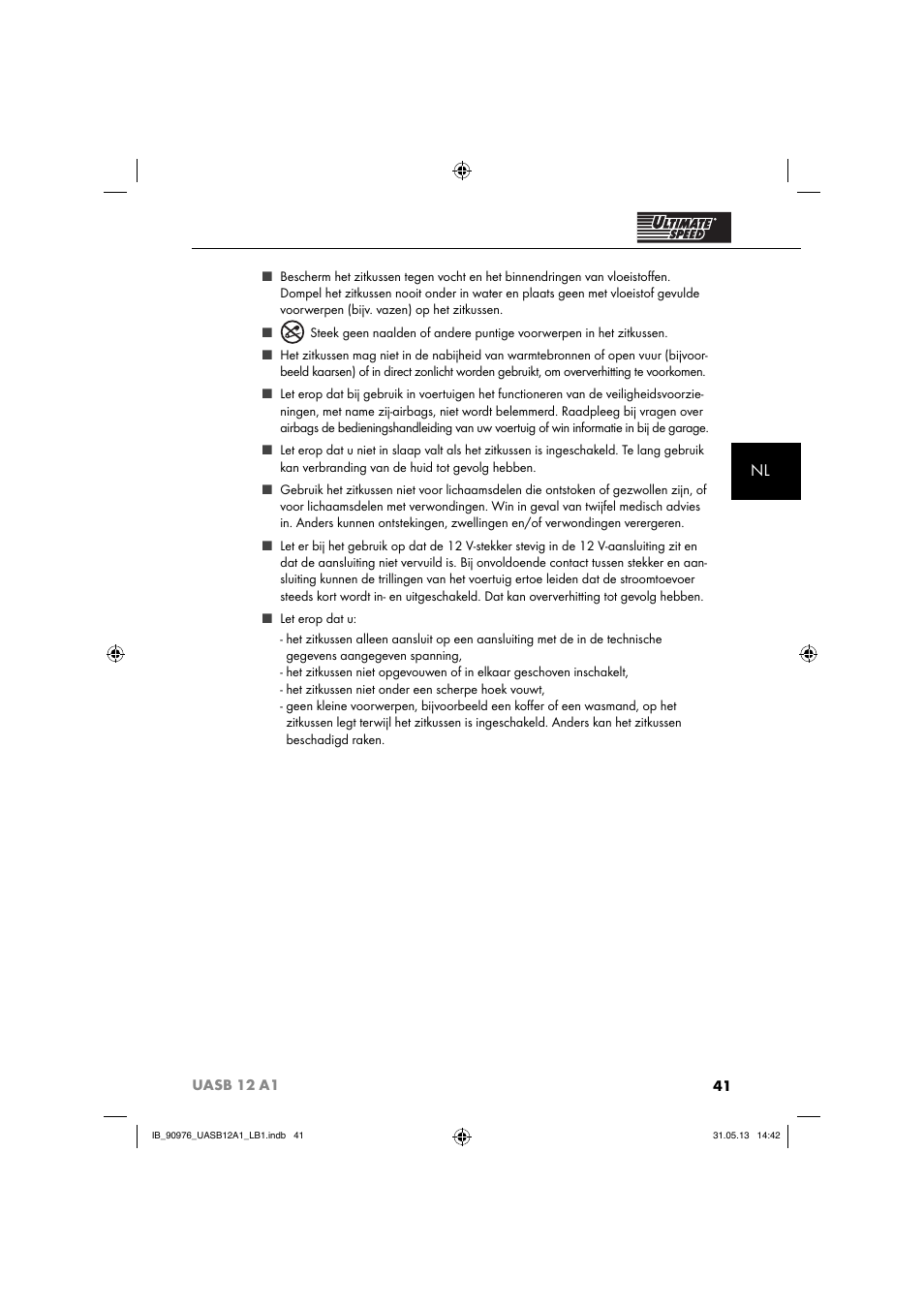 Ultimate Speed UASB 12 A1 User Manual | Page 44 / 63