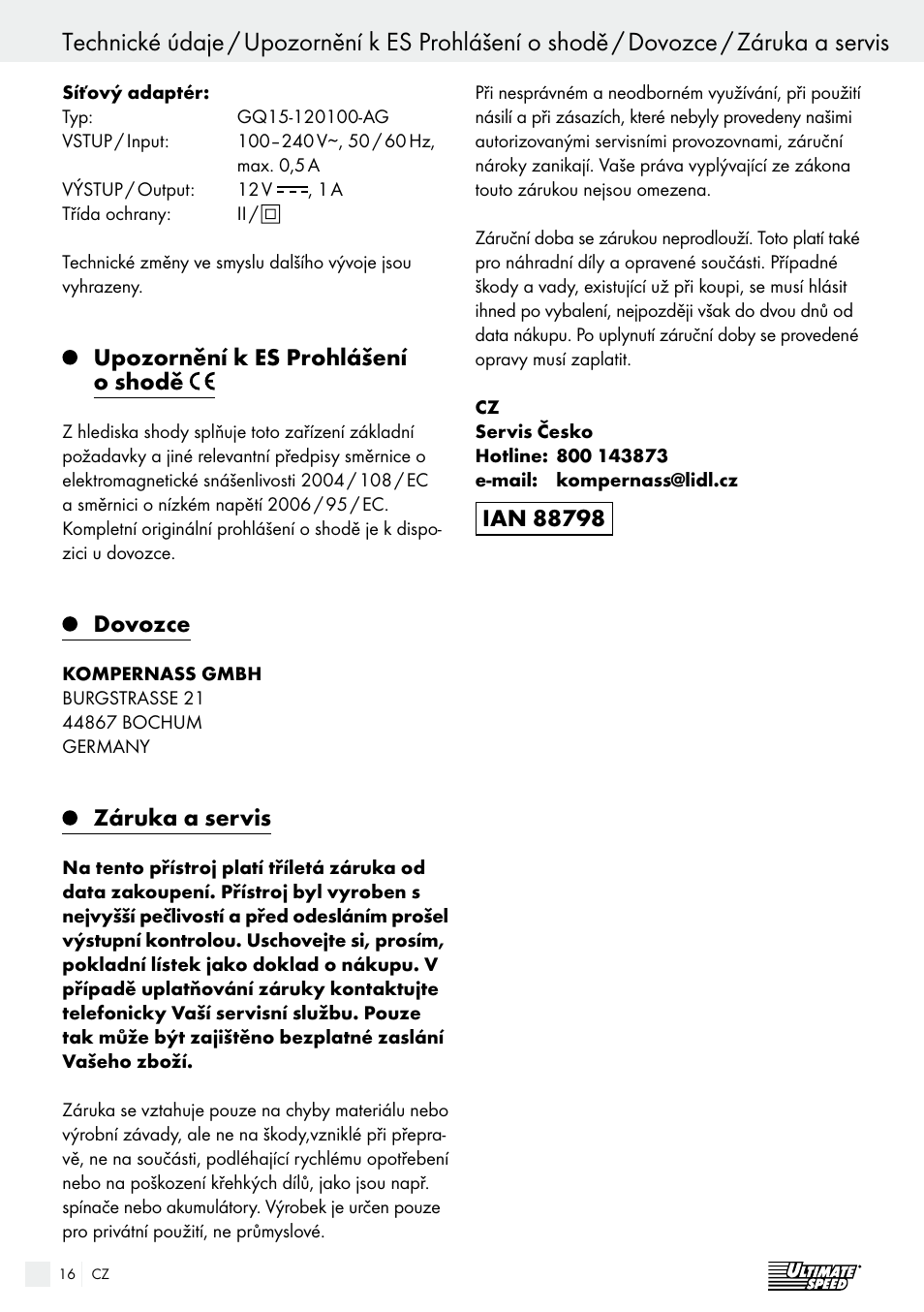 Ultimate Speed USB 12 A1 User Manual | Page 16 / 30