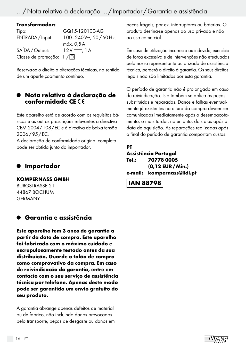 Ultimate Speed USB 12 A1 User Manual | Page 16 / 30