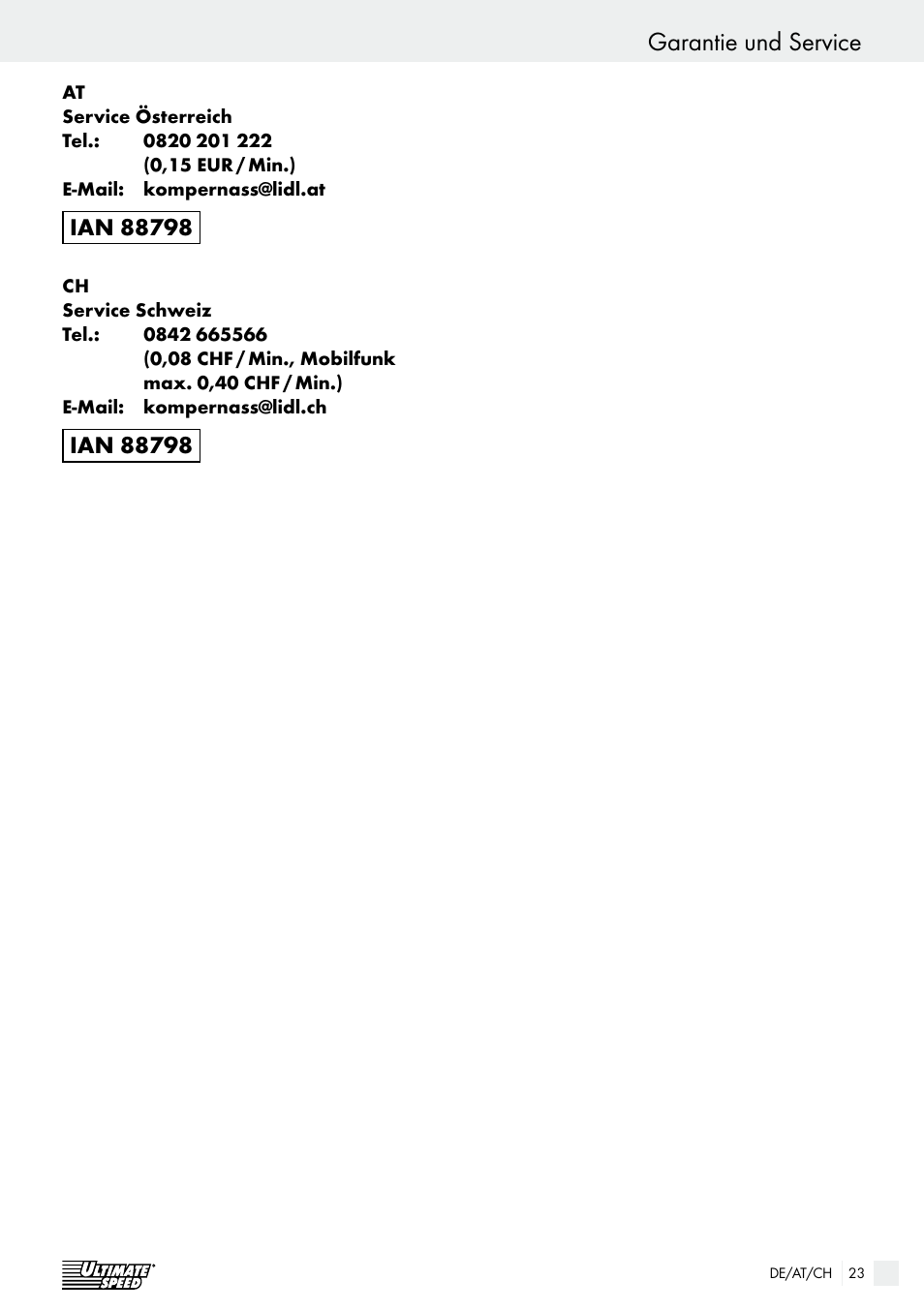 Ultimate Speed USB 12 A1 User Manual | Page 23 / 31