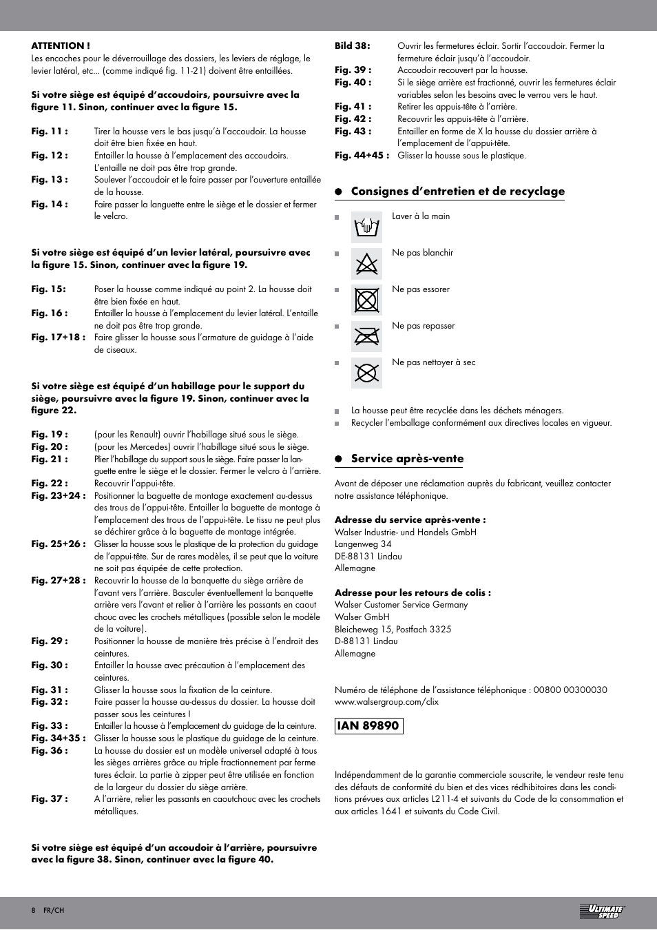 Ultimate Speed Car Seat Cover User Manual | Page 8 / 15