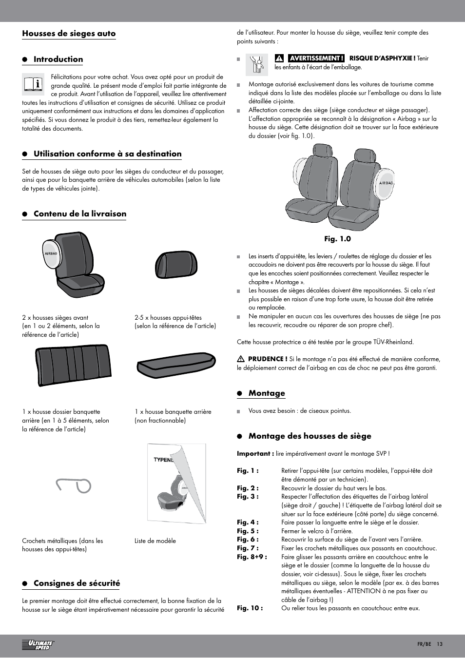 Ultimate Speed Car Seat Cover User Manual | Page 13 / 19