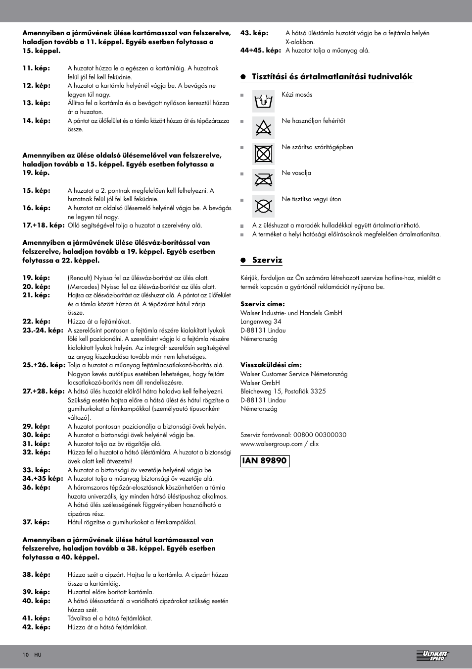 Ultimate Speed Car Seat Cover User Manual | Page 10 / 19