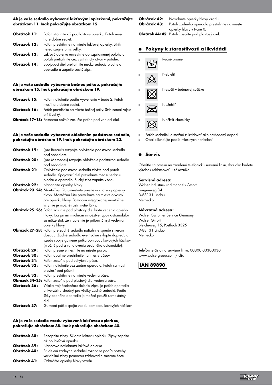 Ultimate Speed Car Seat Cover User Manual | Page 16 / 19