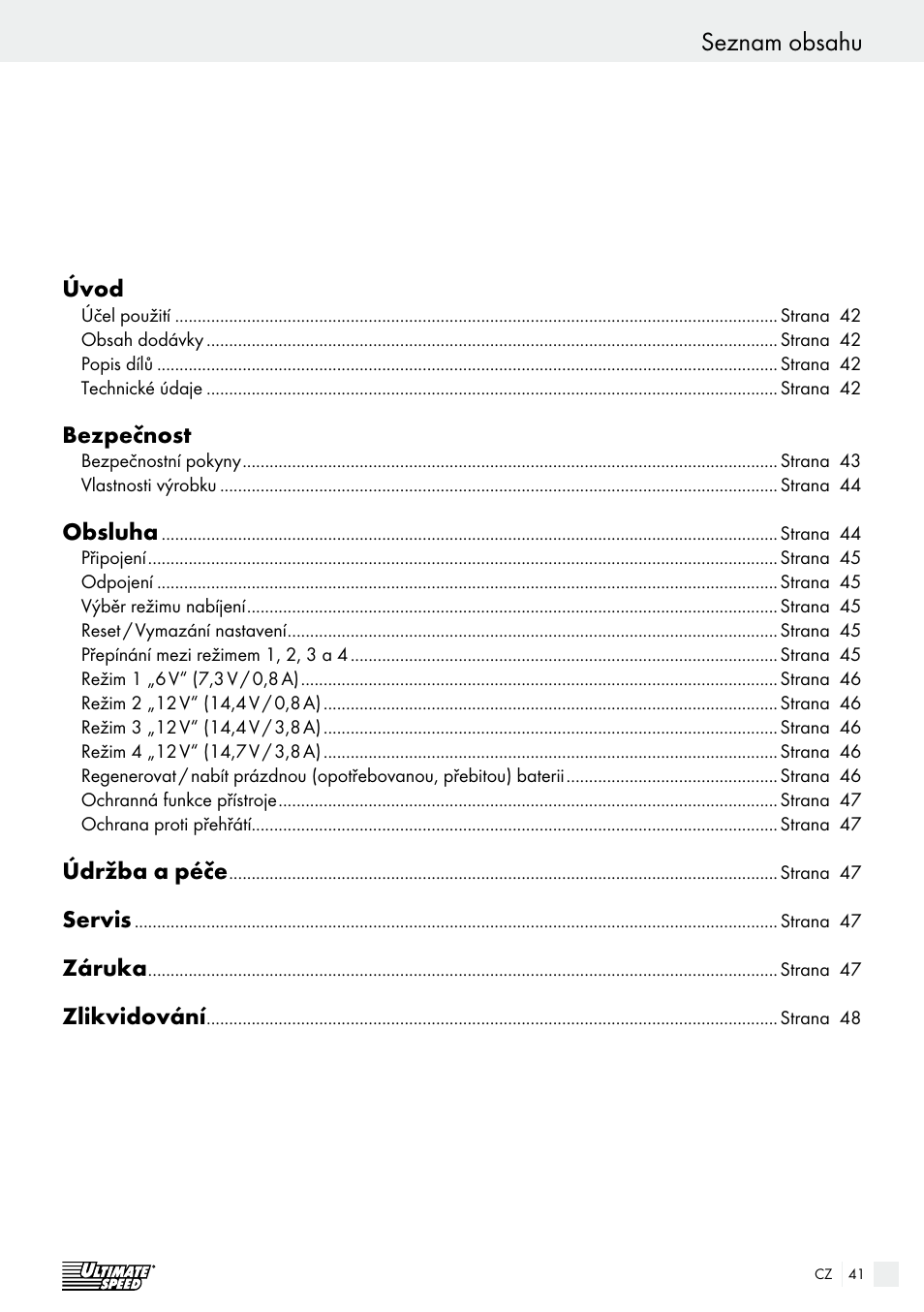 Ultimate Speed ULG 3.8 A1 User Manual | Page 41 / 65