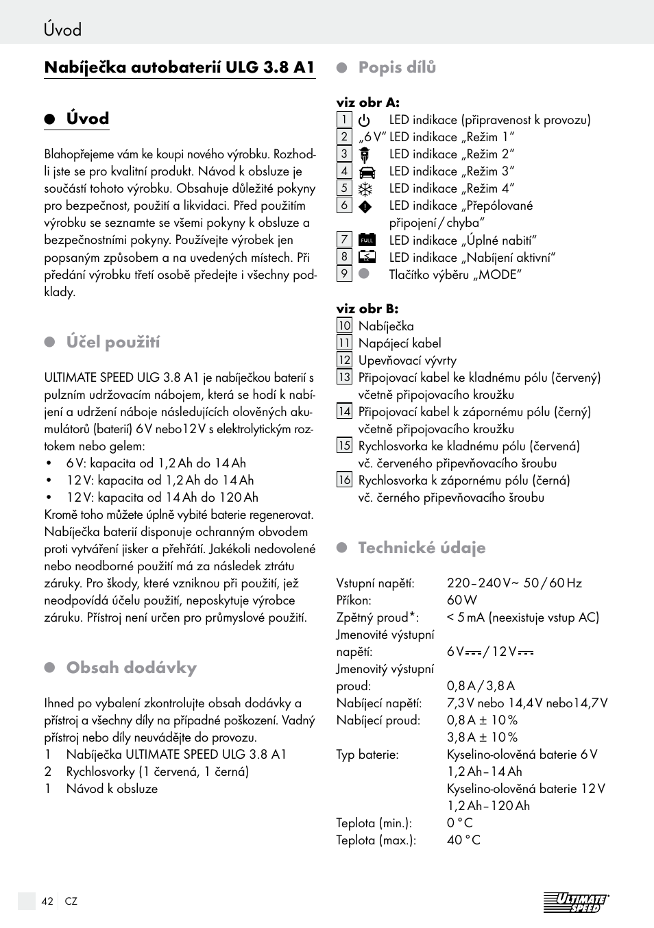 Ultimate Speed ULG 3.8 A1 User Manual | Page 42 / 65
