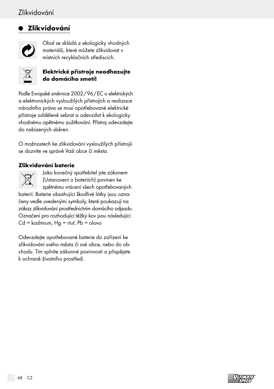 Ultimate Speed ULG 3.8 A1 User Manual | Page 48 / 65
