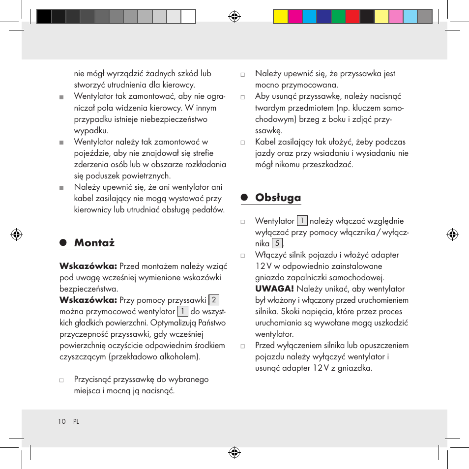 Montaż, Obsługa | Ultimate Speed Z31391 User Manual | Page 10 / 34