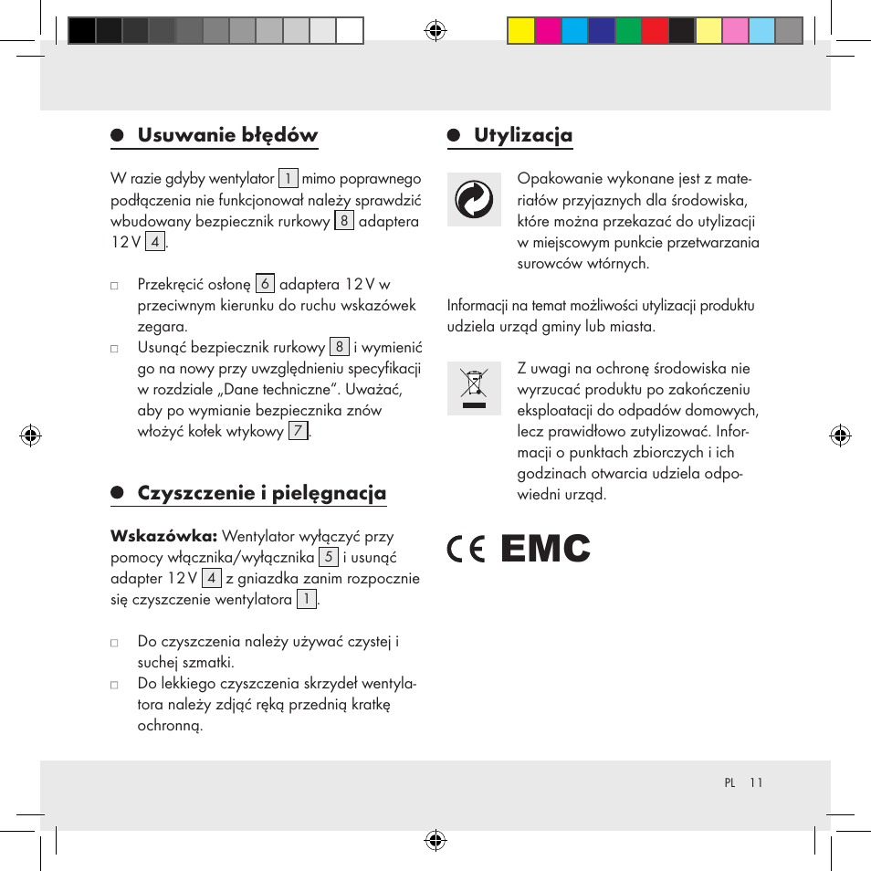 Usuwanie błędów, Czyszczenie i pielęgnacja, Utylizacja | Ultimate Speed Z31391 User Manual | Page 11 / 34