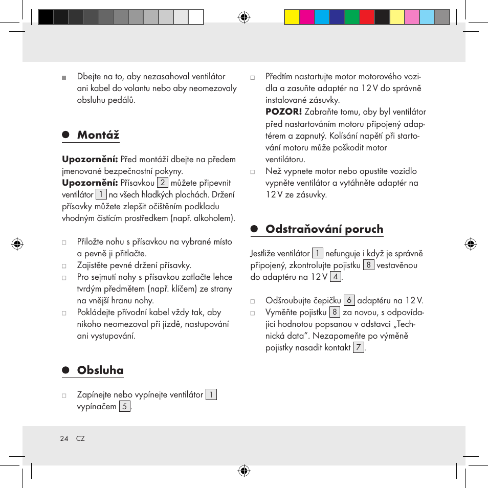 Montáž, Obsluha, Odstraňování poruch | Ultimate Speed Z31391 User Manual | Page 24 / 34