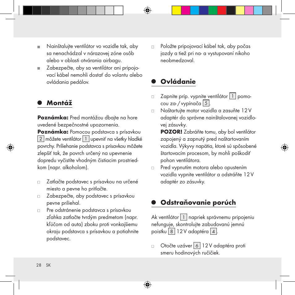 Montáž, Ovládanie, Odstraňovanie porúch | Ultimate Speed Z31391 User Manual | Page 28 / 34