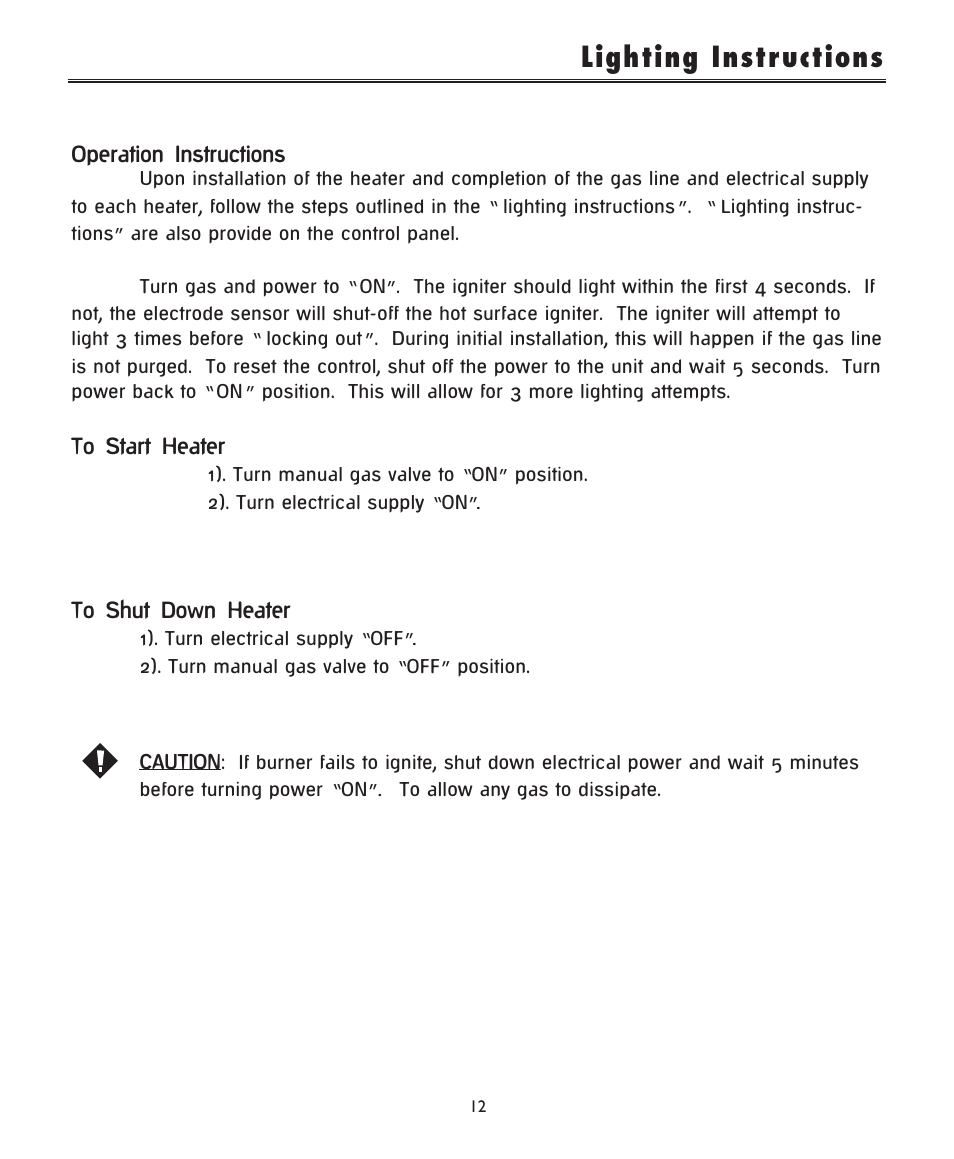 Lighting instructions | DCS -DRH48N User Manual | Page 13 / 22