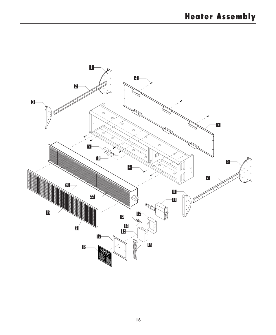 Heater assembly | DCS -DRH48N User Manual | Page 17 / 22