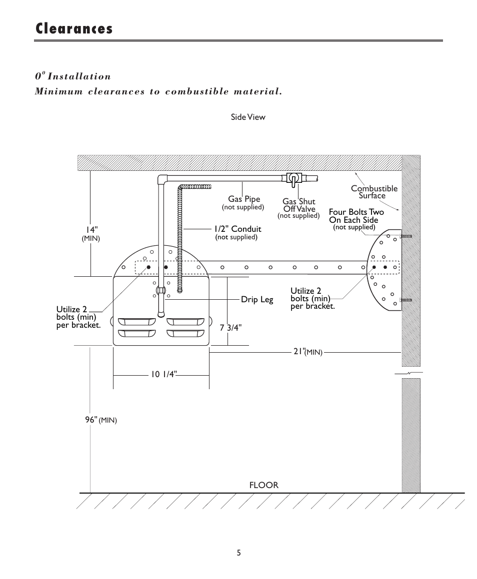 Clearances | DCS -DRH48N User Manual | Page 6 / 22